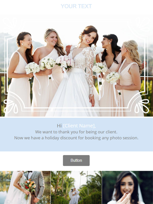 wedding image release photographer email template