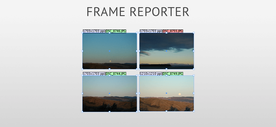 frame reporter indesign plugin