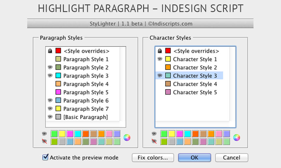 adobe indesign scripts Highlight Paragraph
