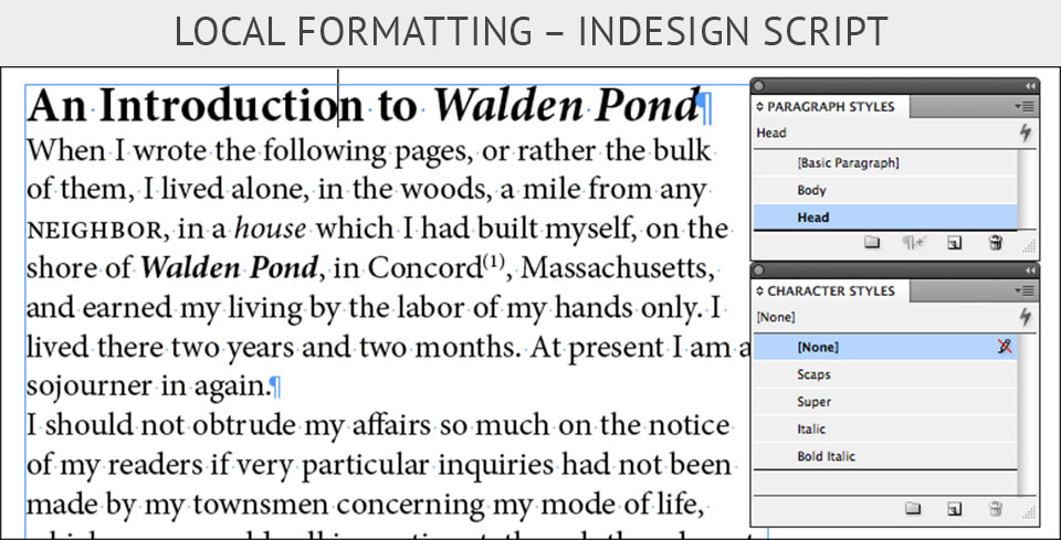 adobe indesign scripts Local Formatting