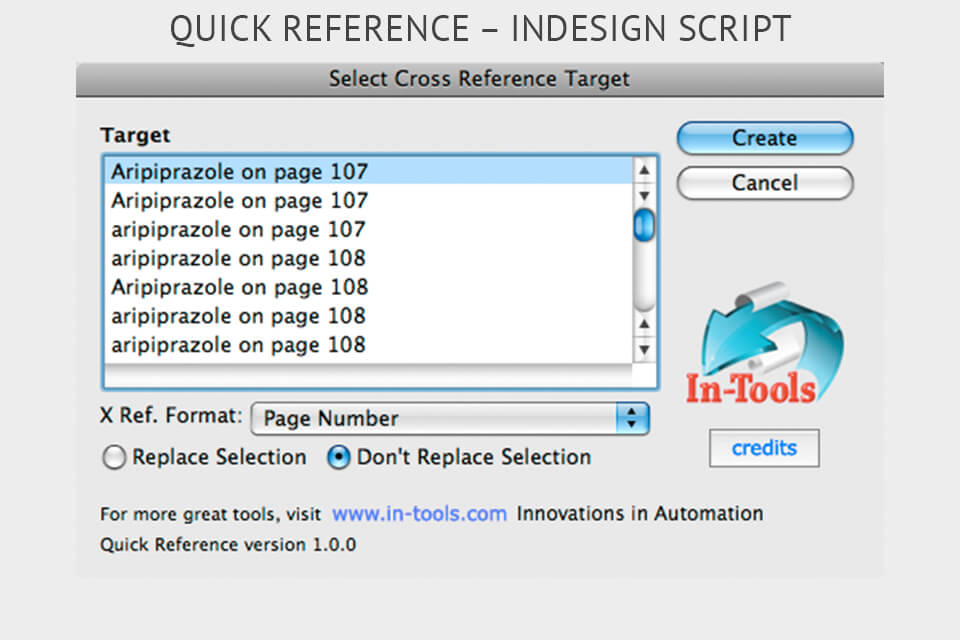 adobe indesign scripts Quick Reference