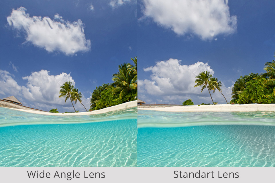 wide-angle lens vs standard lens for sea scape photography