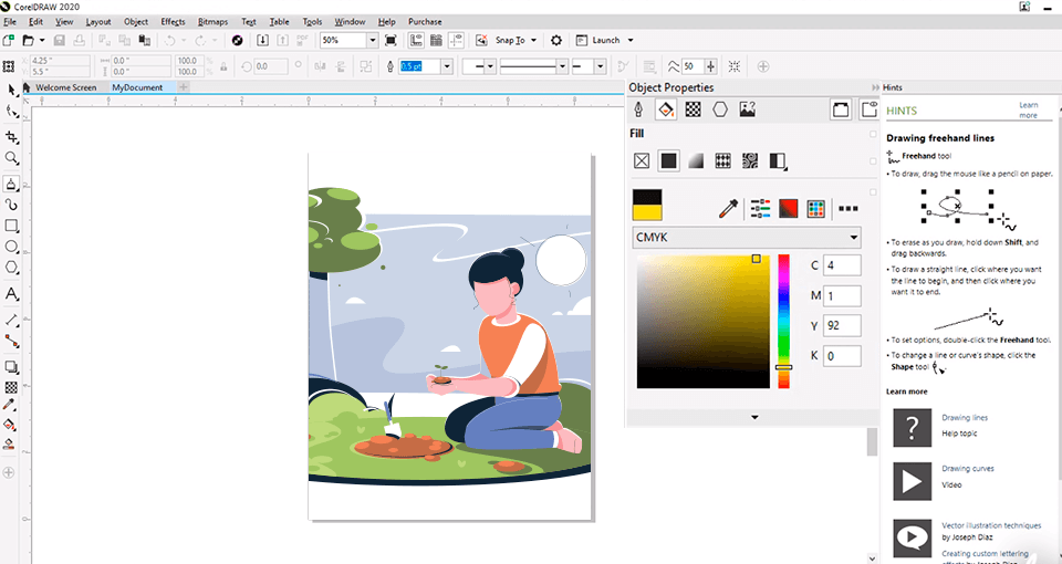 coreldraw home & student suite 2025 interface