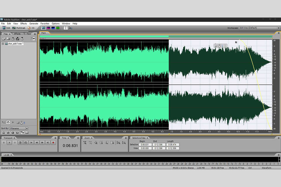 ogg file in adobe audition interface