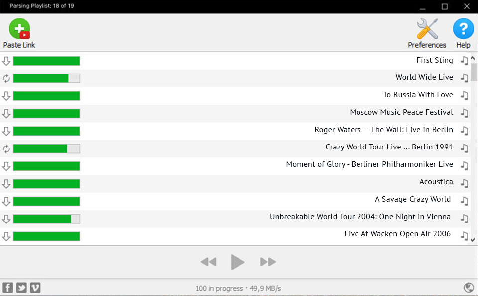 4k youtube to mp3 interface