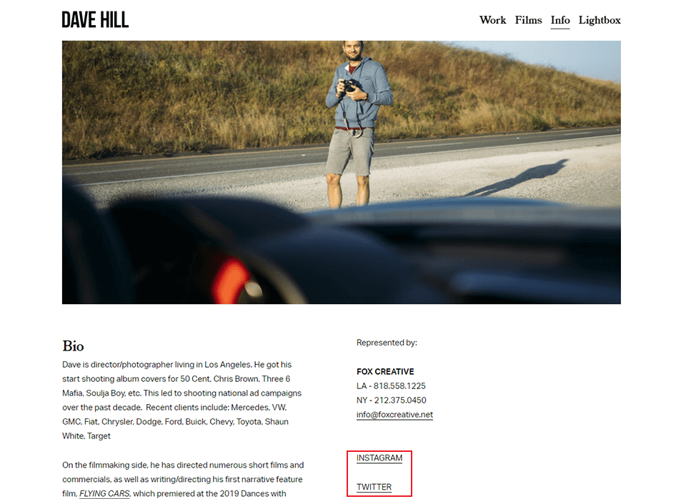 bio for photography page