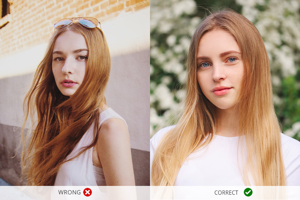 portrait with right background