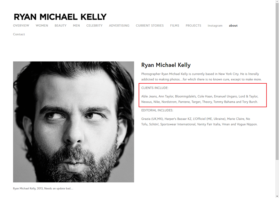 short photographer bio examples