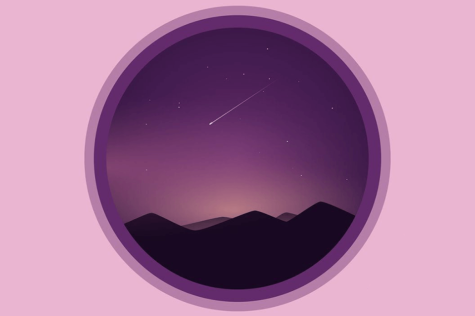 circle night landscape adobe illustrator tutorials