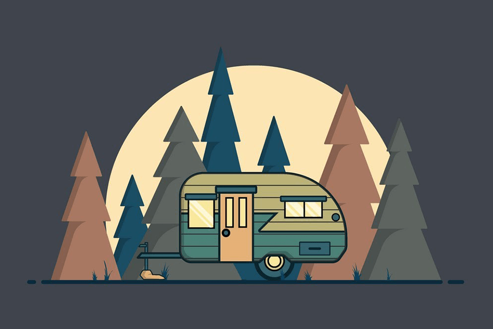 fir-tree landscape background adobe illustrator tutorials