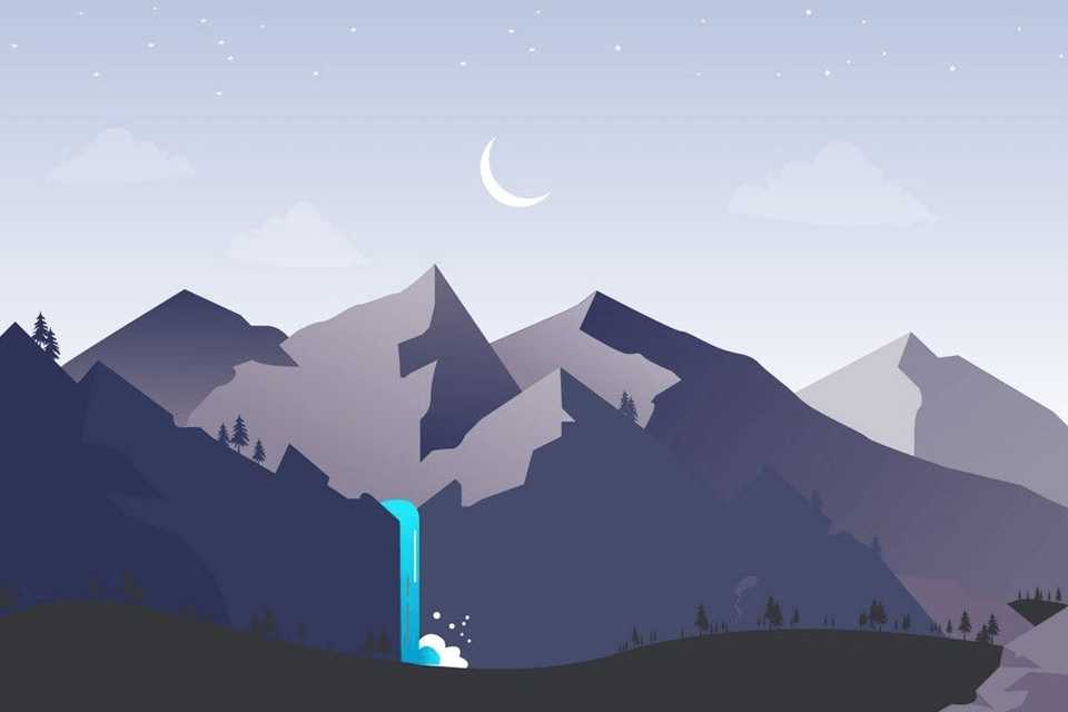 flat mountains landscape adobe illustrator tutorials