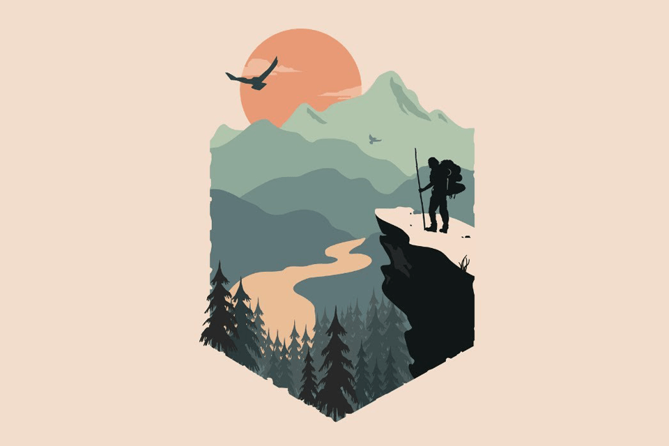 mountain landscape background adobe illustrator tutorials