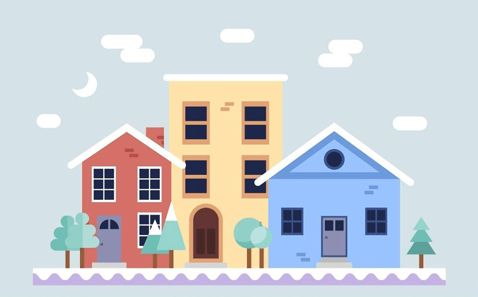 winter village design adobe illustrator tutorials