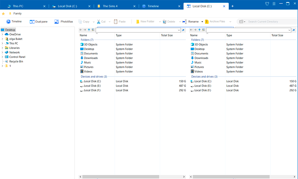 explorermax dual pane feature