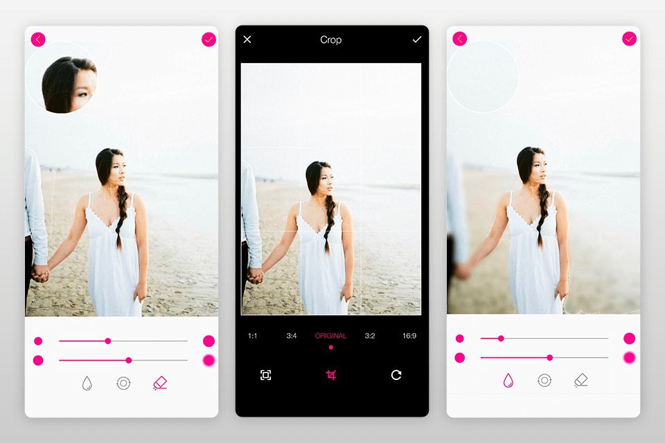 portrait: depth mode photos bokeh app interface