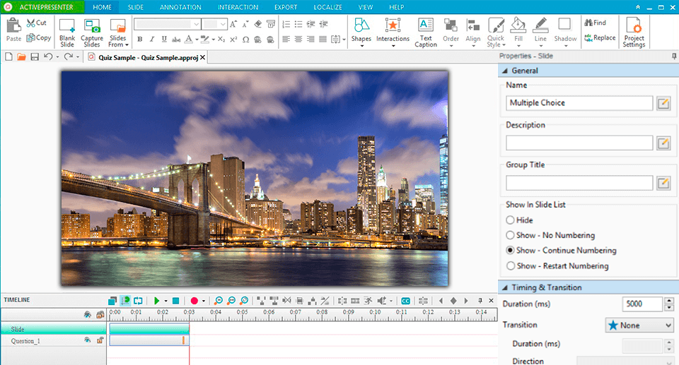 activepresenter video editing software no watermark interface