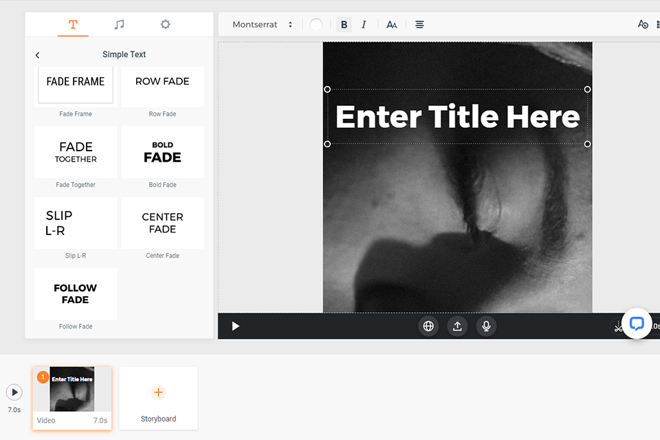 flexclip adding text