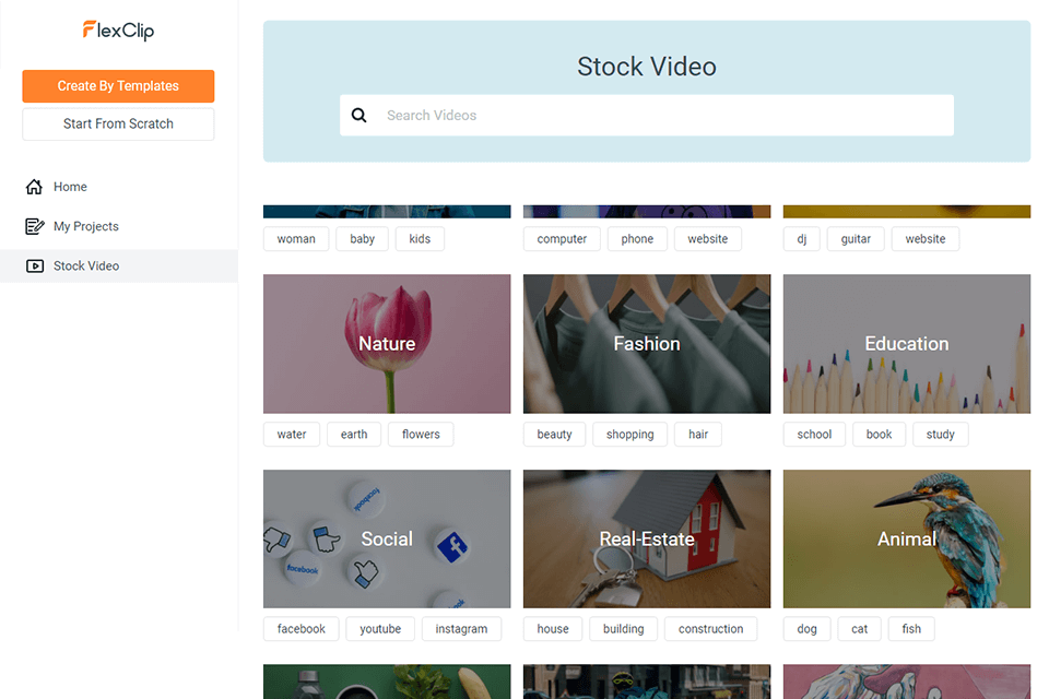 flexclip stock library