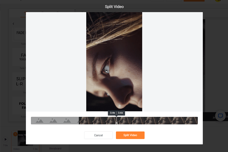flexclip video splitting