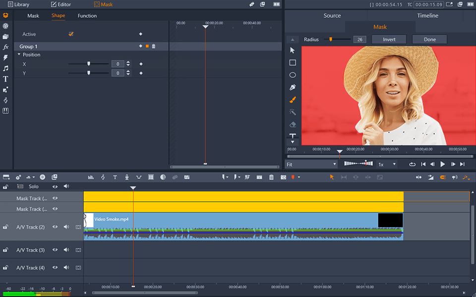 pinnacle studio 23 ultimate masking tools