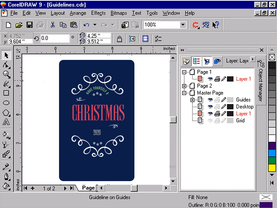 coreldraw x9 interface