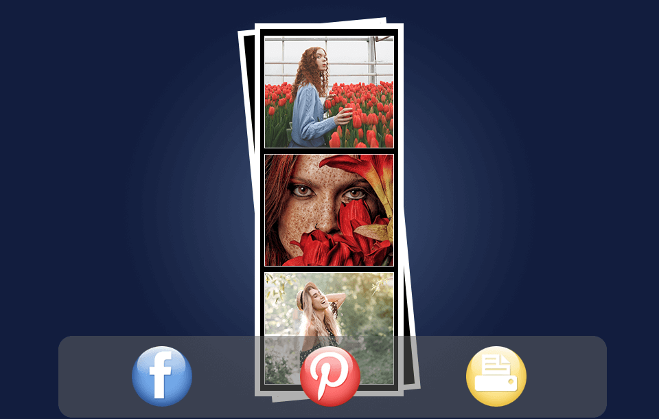 photo booth connected software interface