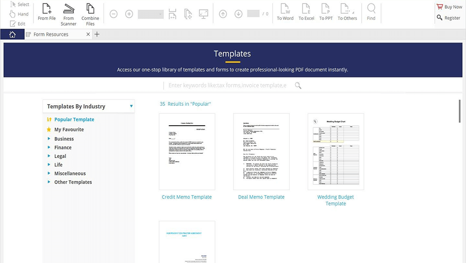 pdfelement interface