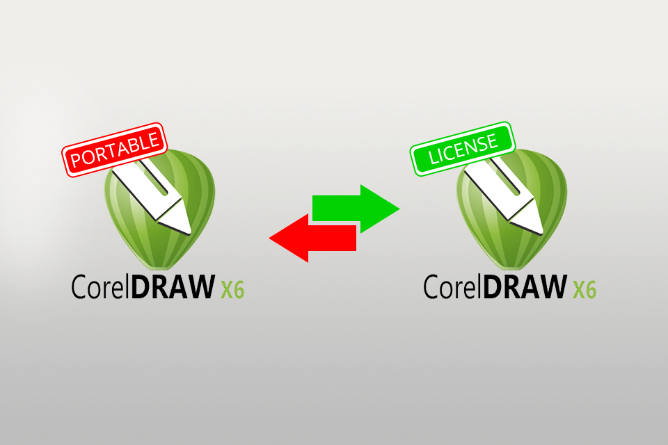 corel draw x6 portable or license