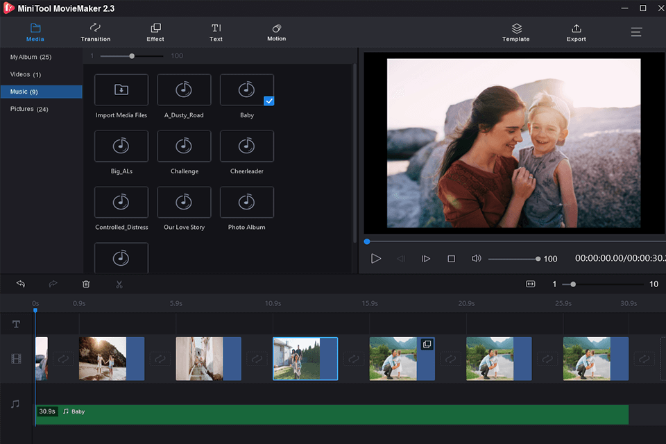 minitool movie maker interface
