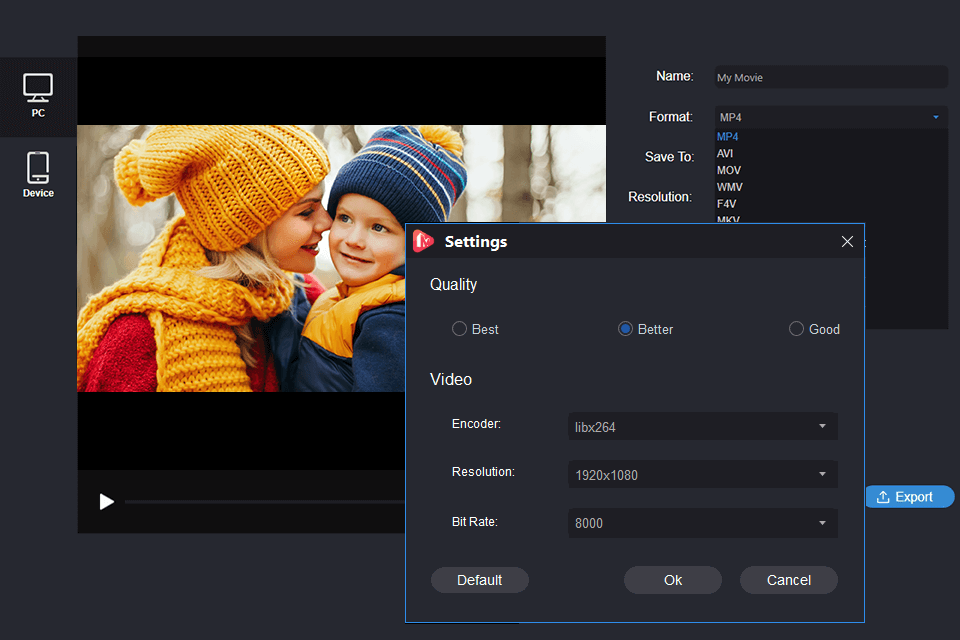 minitool movie maker save the video
