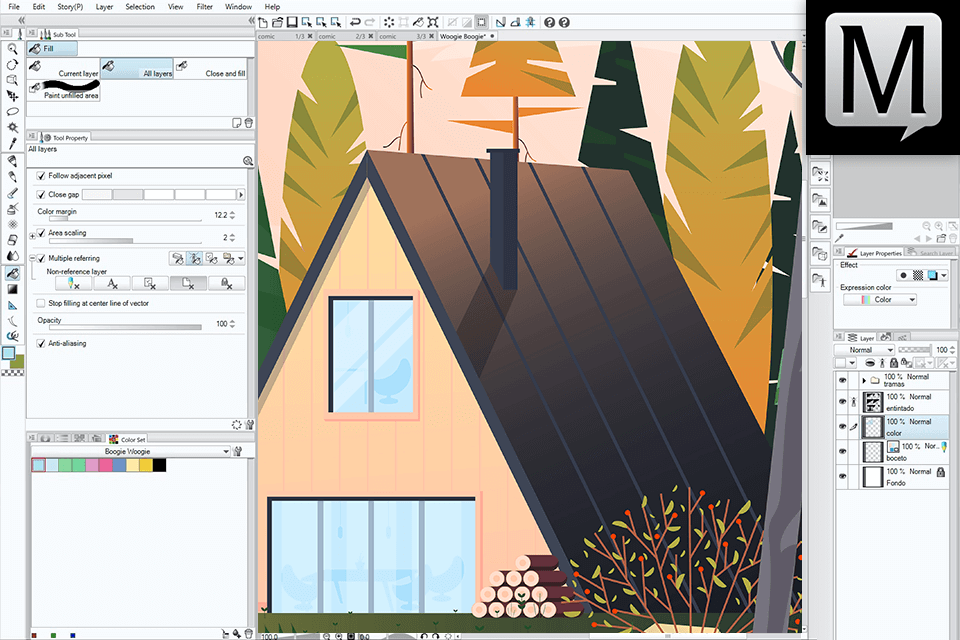 manga studio interface