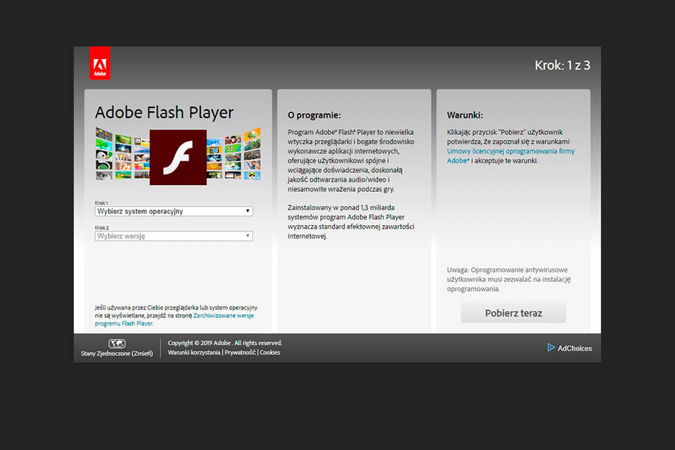 interfejs adobe flash player