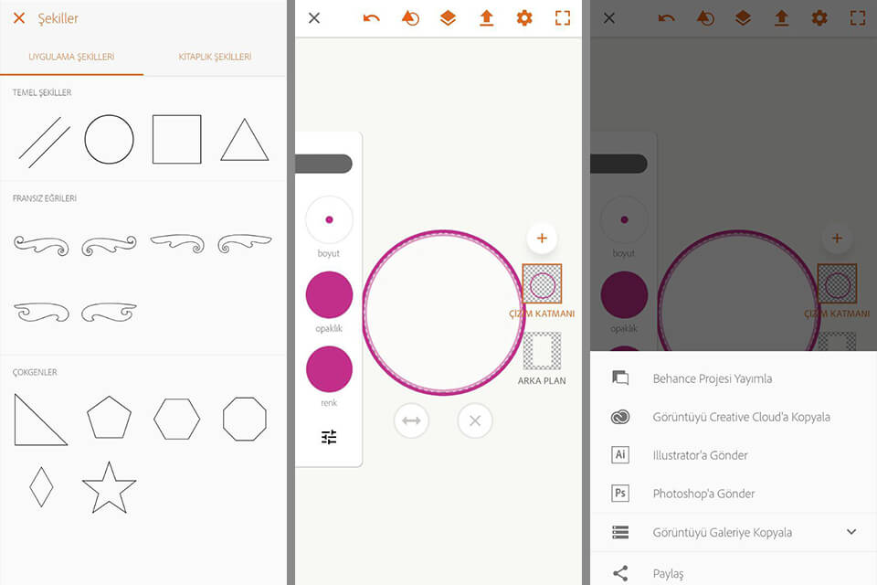 illustrator draw arayüzü