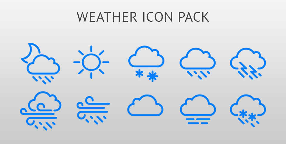 adobe illustrator icon weather pack