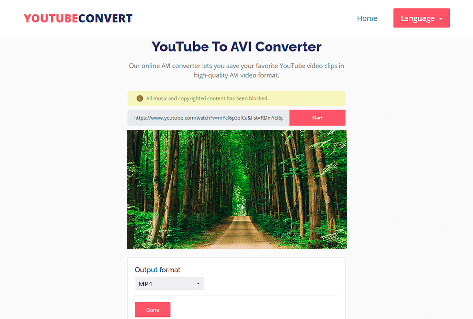 yvc besten youtube to mp4 converter interface