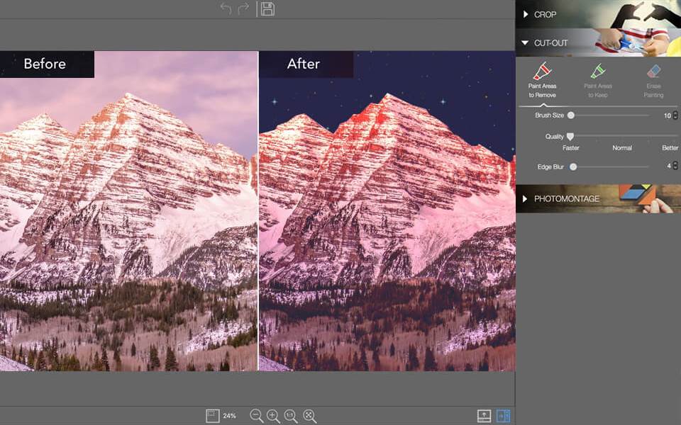 interface do aplicativo inpixio