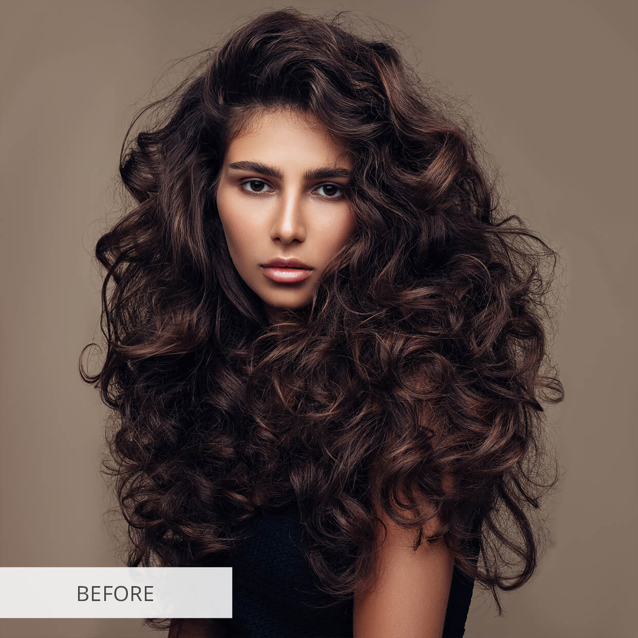 photoshop stray hairs removal before after