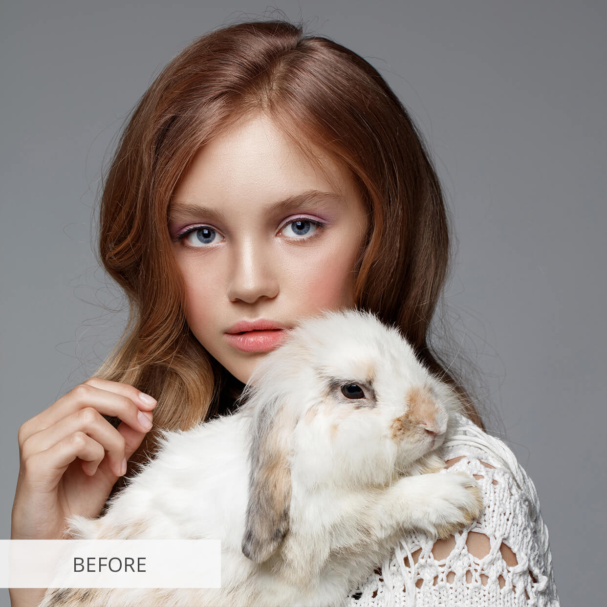 remove stray hairs photoshop before after