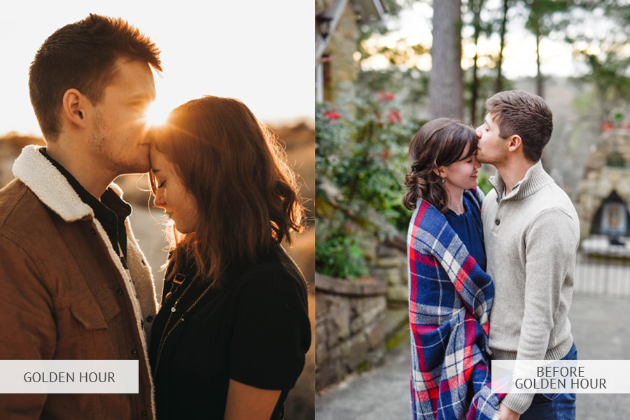 golden hour engagement photoshoot