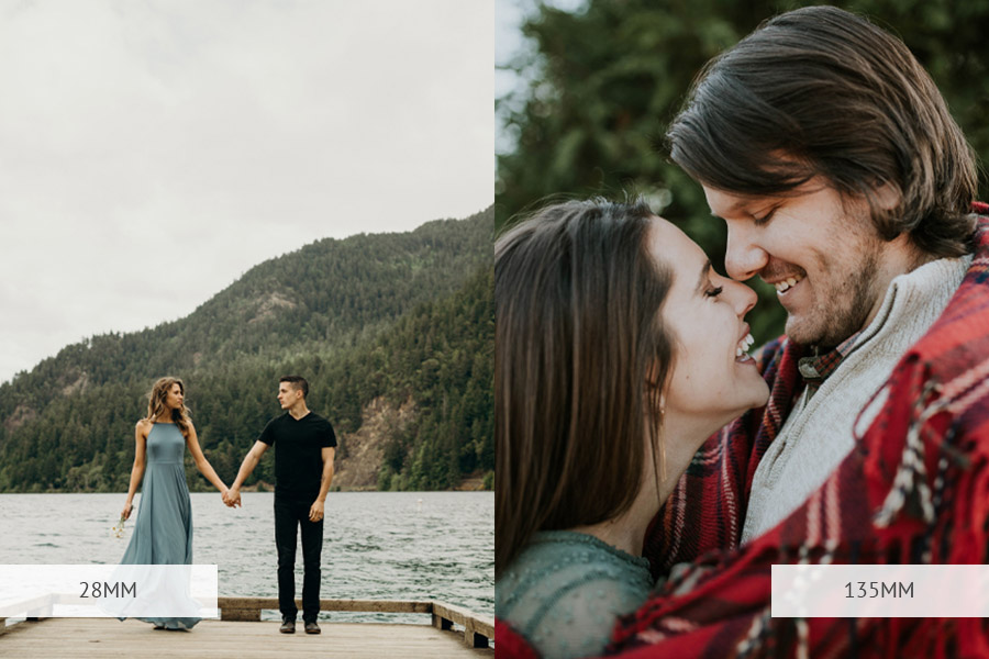 lens for engagement photoshoot