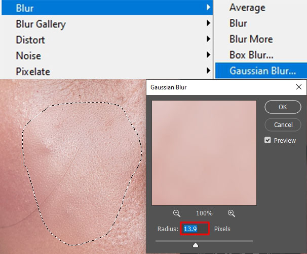 skin blur effect