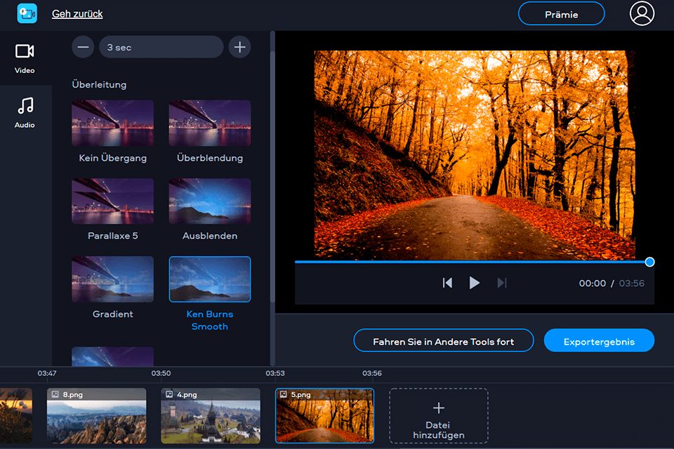 fastreel online video editor interface
