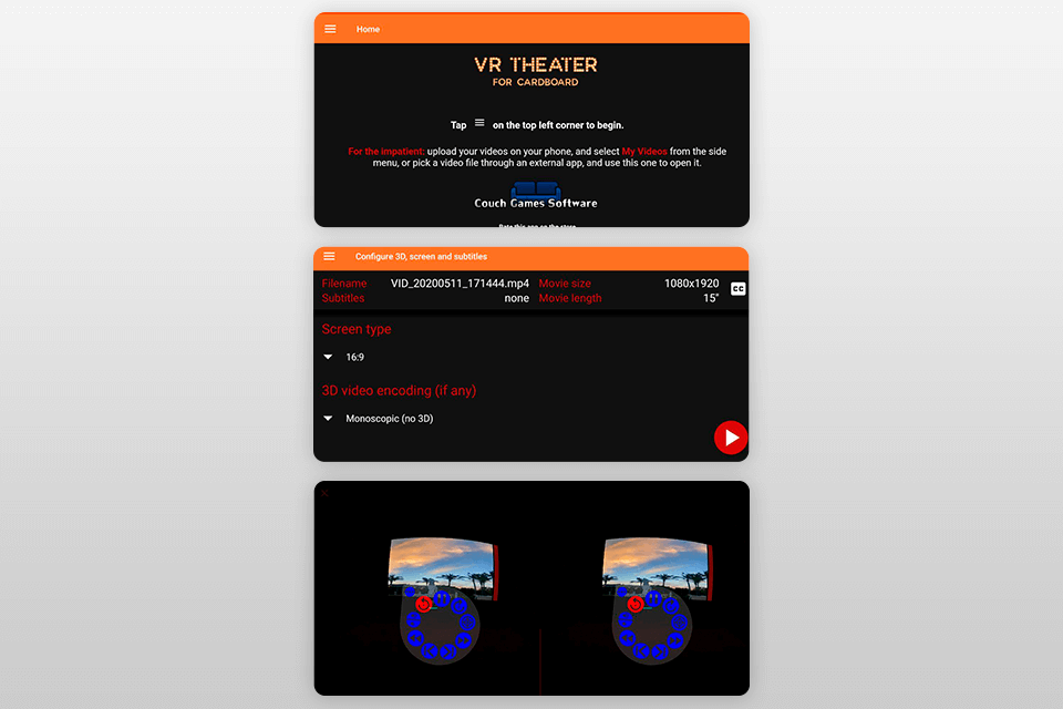cardboard theater vr player for android