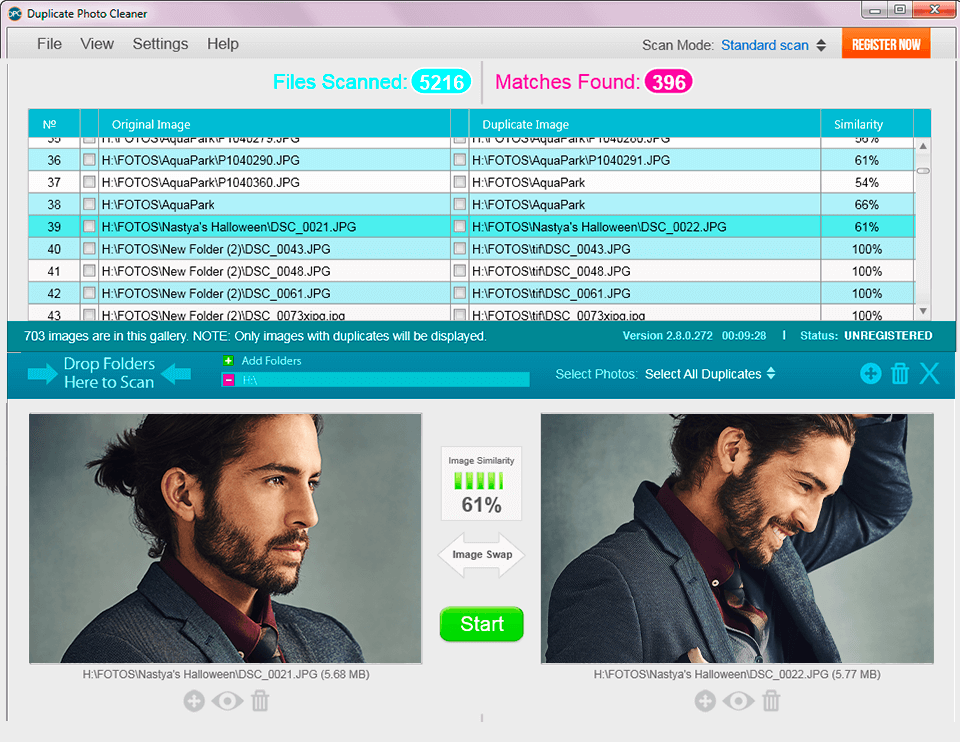 duplicate photo cleaner best image comparison software interface