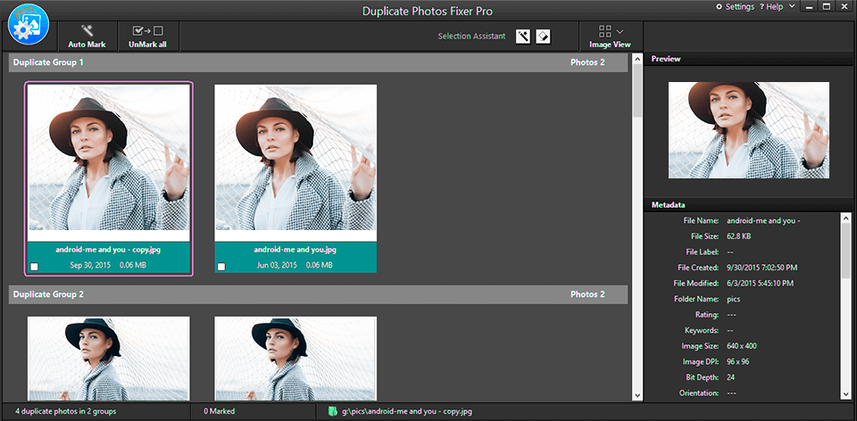 duplicate photos fixer pro best image comparison software interface