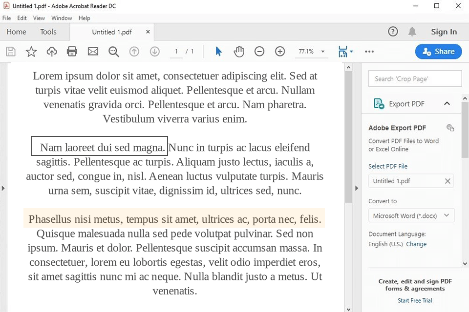 acrobat reader mobile for chromebook interface