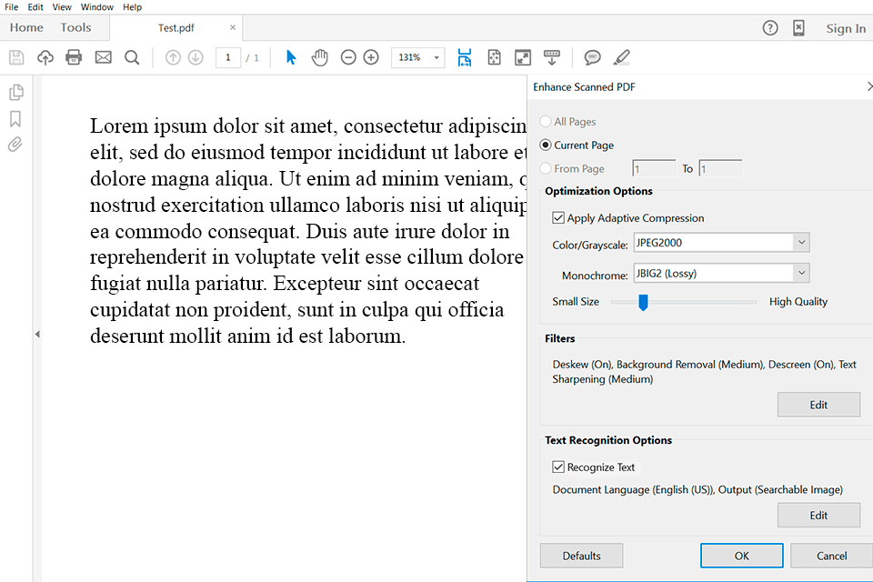 برنامج adobe acrobat interface ocr