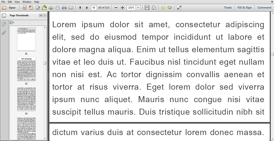 interface von adobe acrobat reader dc reader
