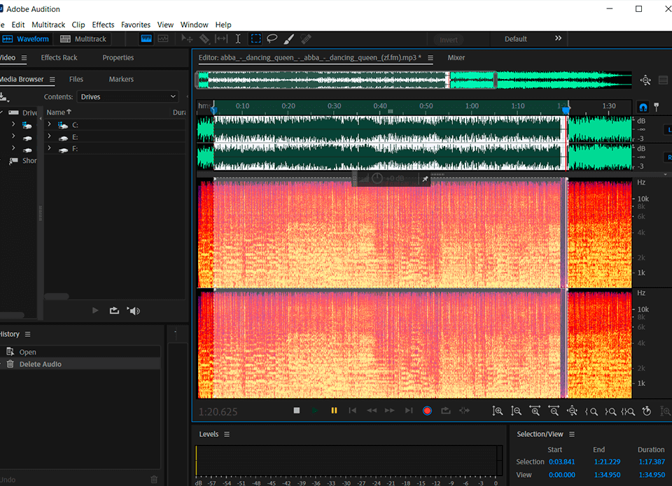 adobe audition spectral analyses