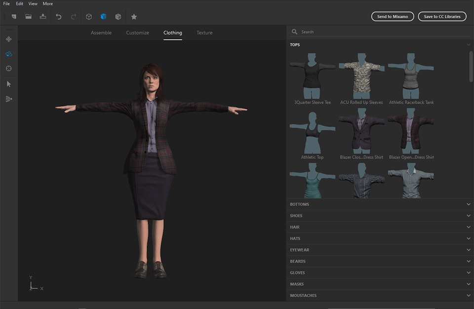 adobe fuse clothes for characters